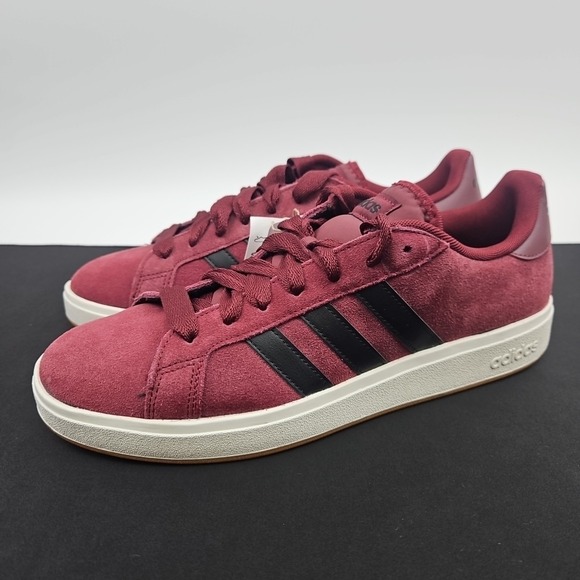 Adidas Grand Court‎ Base 00 Men\'s size 11 Burgundy Suede Causal Shoes JQ6015 main image 8